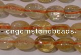 CCR228 15.5 inches 6*9mm oval natural citrine gemstone beads