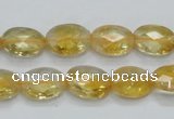 CCR23 15.5 inches 10*14mm faceted oval natural citrine gemstone beads