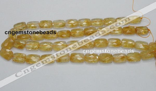 CCR30 15.5 inches 13*18mm faceted rectangle natural citrine beads