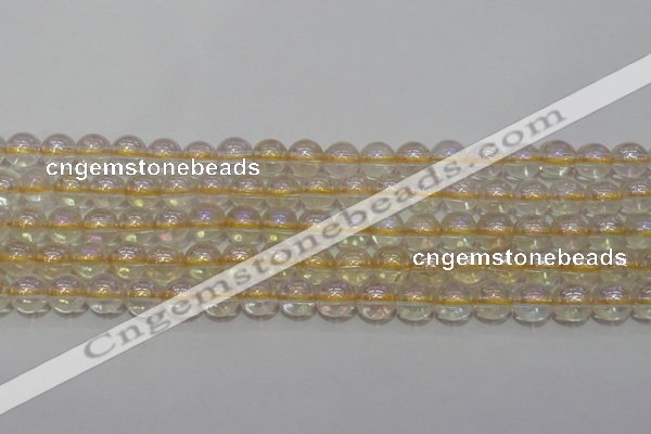 CCR301 15.5 inches 6mm round AB-color natural citrine beads