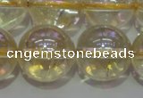 CCR304 15.5 inches 12mm round AB-color natural citrine beads