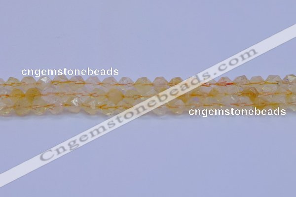 CCR311 15.5 inches 6mm faceted nuggets citrine gemstone beads