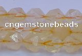 CCR312 15.5 inches 8mm faceted nuggets citrine gemstone beads