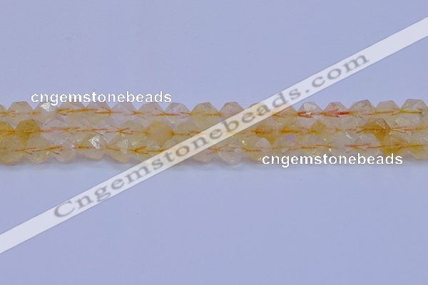 CCR312 15.5 inches 8mm faceted nuggets citrine gemstone beads