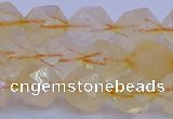 CCR313 15.5 inches 10mm faceted nuggets citrine gemstone beads