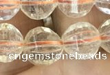 CCR323 15.5 inches 10mm faceted round natural citrine beads