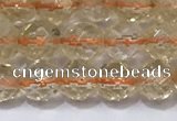 CCR325 15.5 inches 6mm faceted round citrine gemstone beads