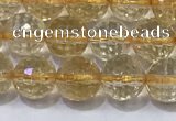 CCR338 15.5 inches 6mmm faceted round citrine gemstone beads