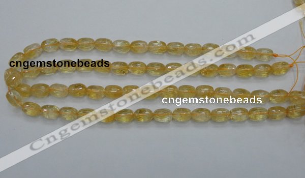 CCR34 15.5 inches 8*12mm faceted rice natural citrine gemstone beads