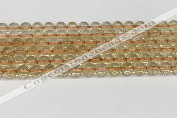 CCR346 15.5 inches 8mm round natural citrine beads wholesale