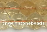 CCR348 15.5 inches 12mm round natural citrine beads wholesale