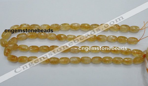 CCR35 15.5 inches 10*15mm faceted rice natural citrine gemstone beads