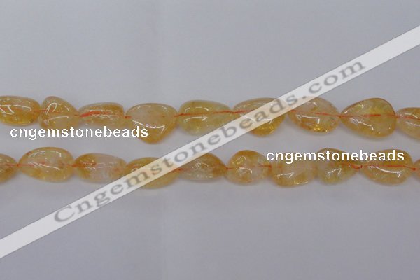 CCR350 15.5 inches 13*18mm - 20*25mm freeform natural citrine beads