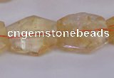 CCR352 15*20mm - 20*25mm faceted freeform natural citrine beads