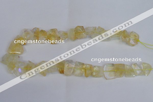 CCR355 15.5 inches 13*18mm - 15*20mm freeform natural citrine beads