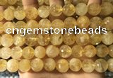 CCR358 15.5 inches 12mm faceted round citrine beads