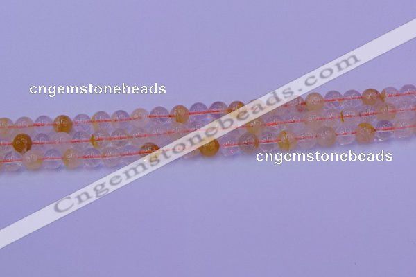 CCR361 15.5 inches 6mm round citrine beads wholesale