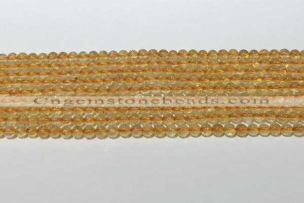 CCR377 15.5 inches 4.5-5mm round citrine gemstone beads wholesale