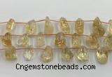 CCR380 15.5 inches 10*13mm - 15*25mm nuggets citrine beads