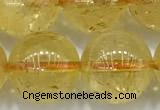 CCR384 15 inches 12mm round citrine beads wholesale