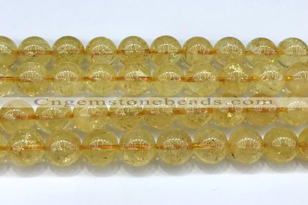 CCR384 15 inches 12mm round citrine beads wholesale