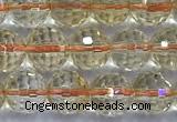 CCR391 15 inches 7mm faceted round citrine beads wholesale