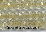 CCR395 15 inches 3*4mm faceted rondelle citrine beads