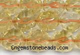 CCR417 15 inches 10mm faceted nuggets citrine beads