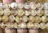 CCR428 15 inches 10mm round citrine gemstone beads