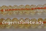 CCR51 15.5 inches 4*6mm faceted rondelle natural citrine beads