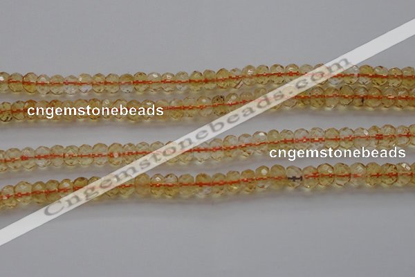 CCR51 15.5 inches 4*6mm faceted rondelle natural citrine beads