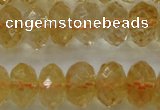 CCR53 15.5 inches 6*10mm faceted rondelle natural citrine beads