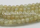 CCR80 15.5 inches 5mm round citrine gemstone beads wholesale