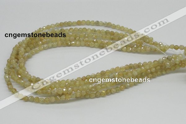 CCR82 15.5 inches 6mm faceted round citrine gemstone beads wholesale