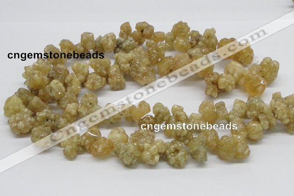 CCR86 15.5 inches 14mm chip citrine gemstone beads wholesale