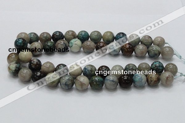 CCS03 15.5 inches 16mm round natural chrysocolla gemstone beads