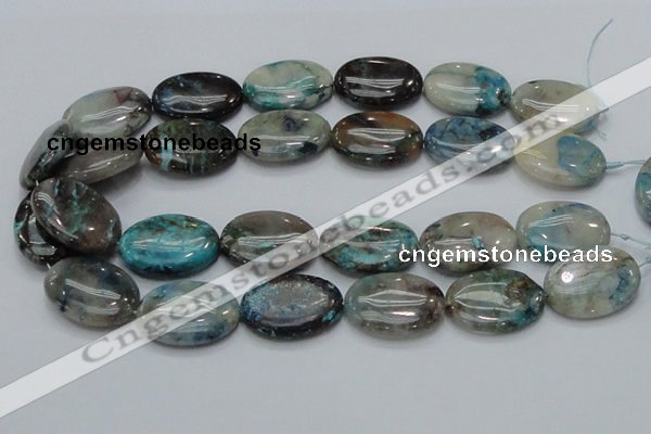 CCS10 15.5 inches 22*30mm oval natural chrysocolla gemstone beads