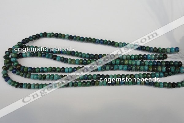 CCS150 15.5 inches 4*6mm rondelle dyed chrysocolla gemstone beads