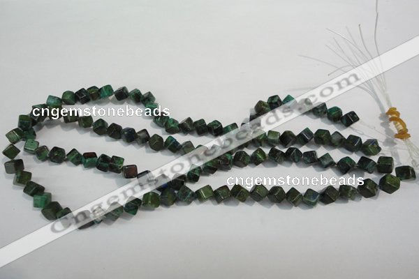 CCS155 15.5 inches 6*6mm cube dyed chrysocolla gemstone beads