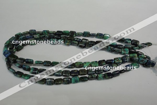 CCS175 15.5 inches 8*10mm rectangle dyed chrysocolla gemstone beads