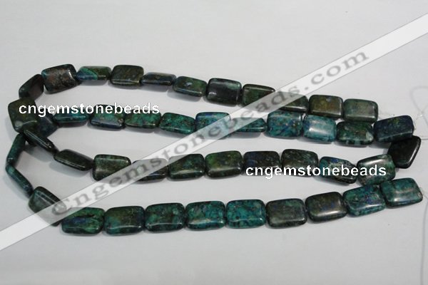 CCS176 15.5 inches 13*18mm rectangle dyed chrysocolla gemstone beads