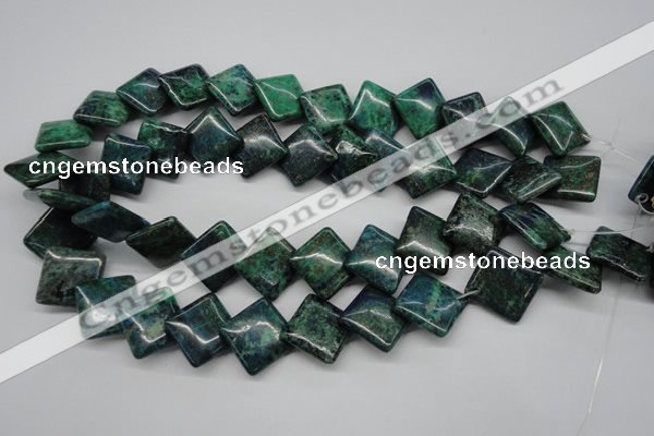 CCS179 15.5 inches 18*18mm diamond dyed chrysocolla gemstone beads