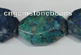 CCS182 15.5 inches 22*30mm freeform dyed chrysocolla gemstone beads