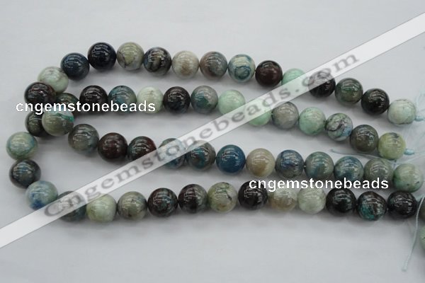 CCS22 15.5 inches 14mm round natural chrysocolla gemstone beads