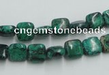 CCS220 15.5 inches 8*8mm square natural Chinese chrysocolla beads