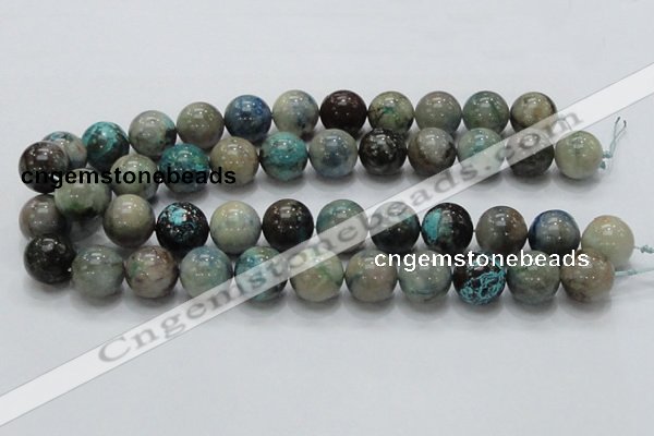 CCS23 15.5 inches 20mm round natural chrysocolla gemstone beads