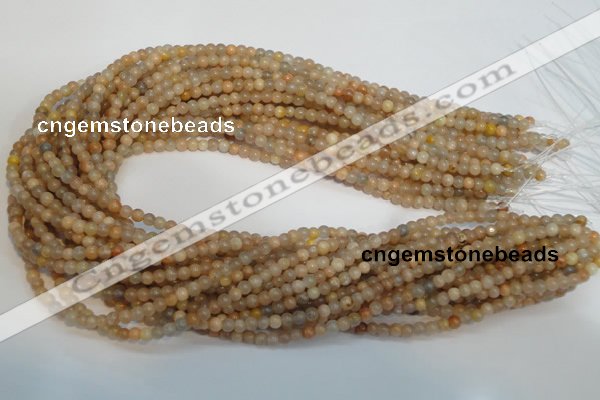 CCS301 15.5 inches 4mm round natural sunstone beads wholesale