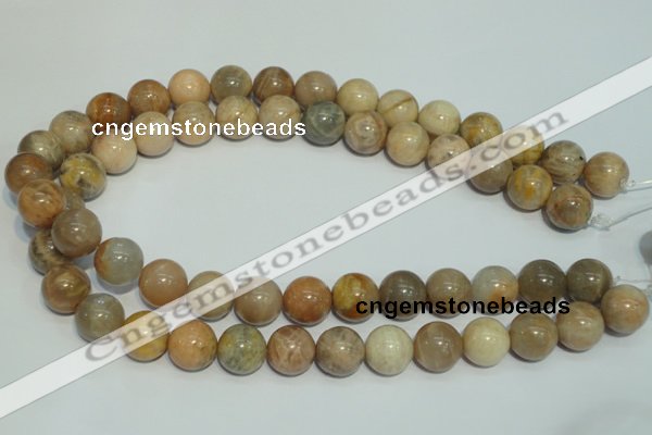 CCS308 15.5 inches 18mm round natural sunstone beads wholesale