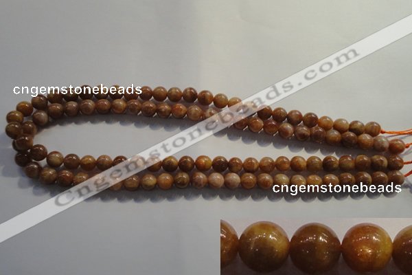 CCS351 15.5 inches 6mm round AB grade natural golden sunstone beads