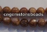 CCS353 15.5 inches 10mm round AB grade natural golden sunstone beads